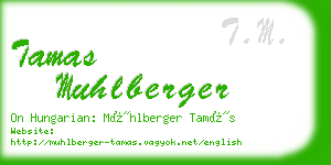 tamas muhlberger business card